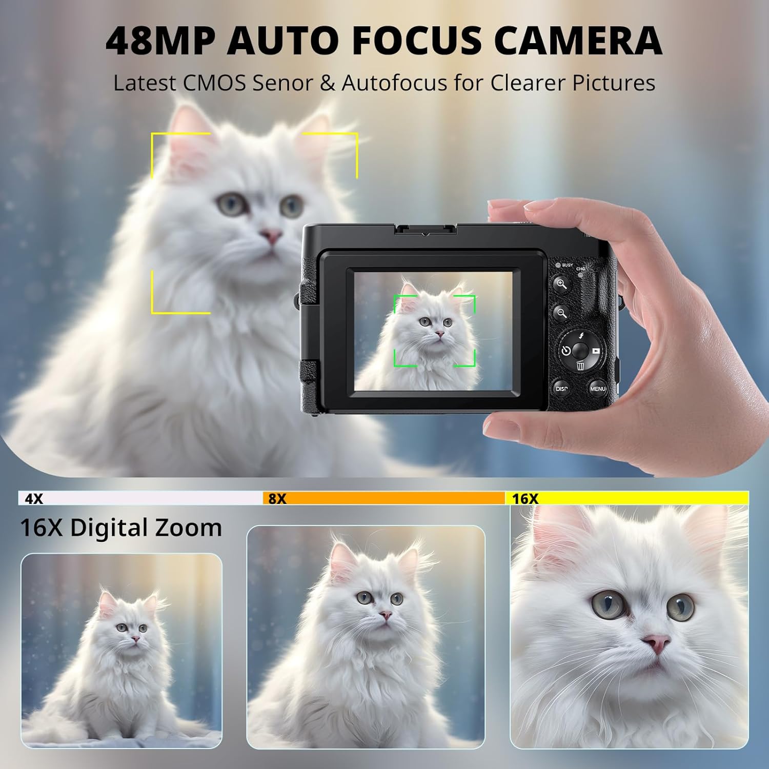 4K Digital Camera for Photography Autofocus, 2026 Latest 48MP