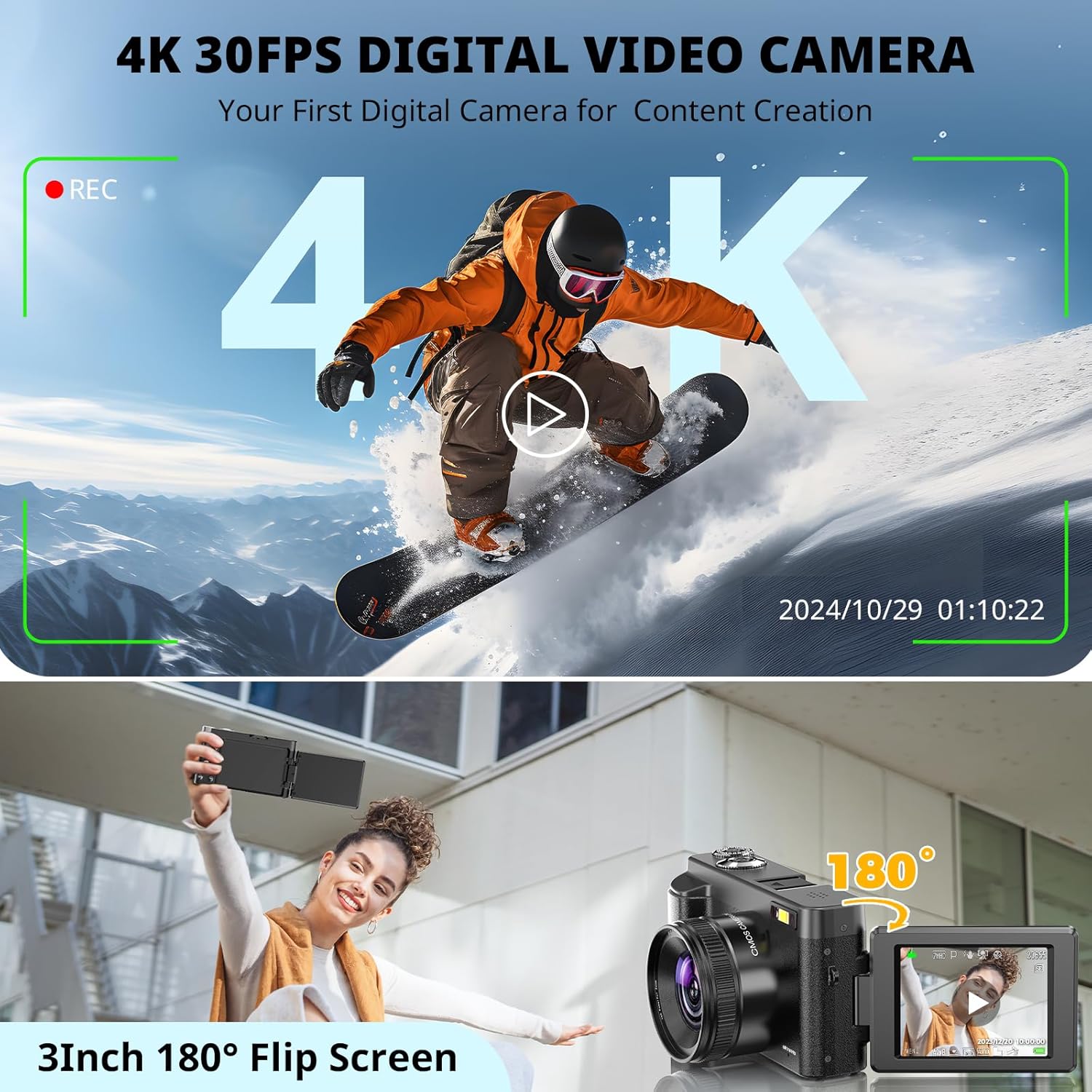 4K Digital Camera for Photography Autofocus, 2026 Latest 48MP